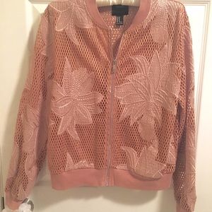 Forever21 Mesh/ Lace Bomber Style Jacket